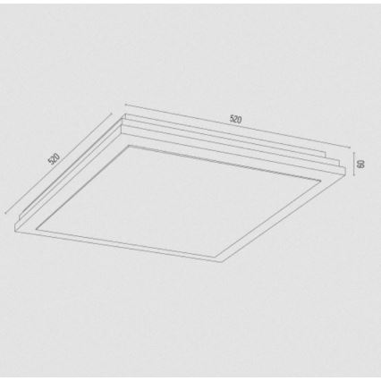 Argon 1804 - Plafón CASERTA 4xE27/15W/230V 52x52 cm