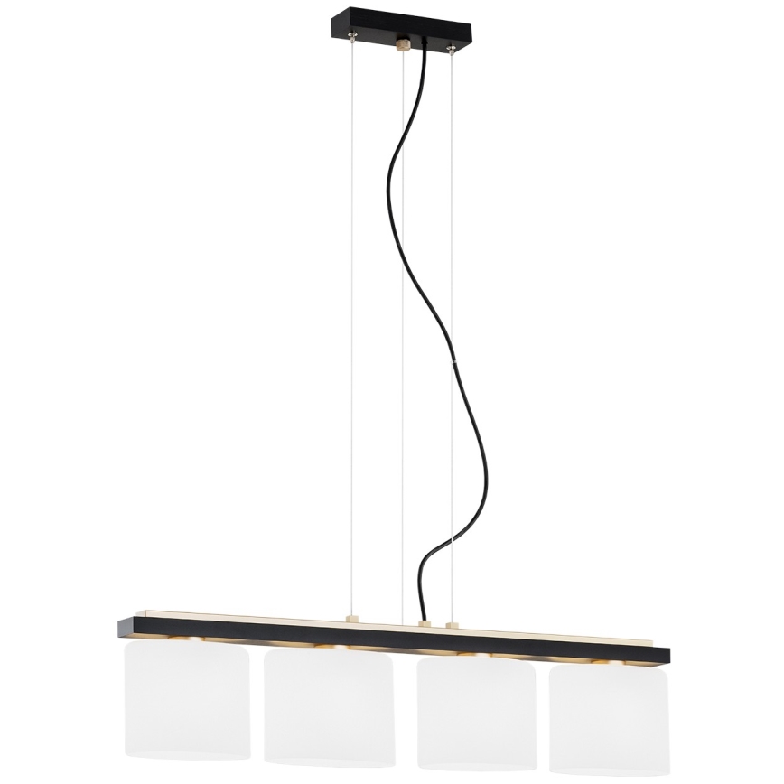 Argon 1814 - Lámpara colgante CANOA 4xE27/15W/230V negro