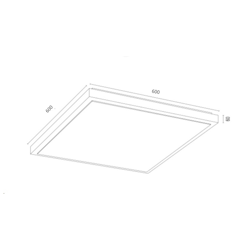 Argon 1816 - Plafón CARLSON 4xE27/15W/230V 60x60 cm dorado