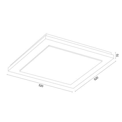 Argon 1872 - Lámpara de techo TABOR 4xE27/15W/230V 52x52 cm terracota