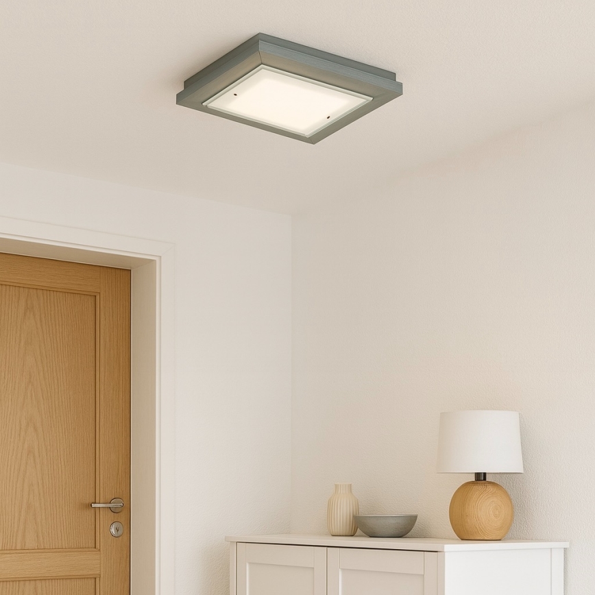 Argon 1873 - Lámpara de techo TABOR 4xE27/15W/230V 52x52 cm gris