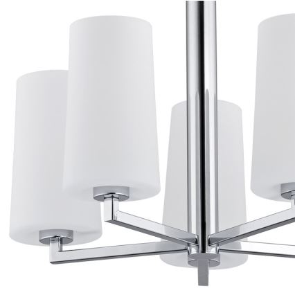 Argon 2053 - Lámpara colgante CAMELOT 5xE27/15W/230V cromo brillante