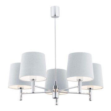 Argon 2076 - Lámpara colgante BOLZANO 5xE27/15W/230V azul