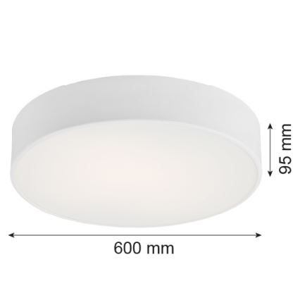 Argon 2082 - Lámpara de techo DARLING 5xE27/15W/230V Ø 60 cm blanca