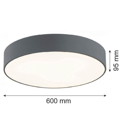 Argon 2083 - Plafón DARLING 5xE27/15W/230V gris