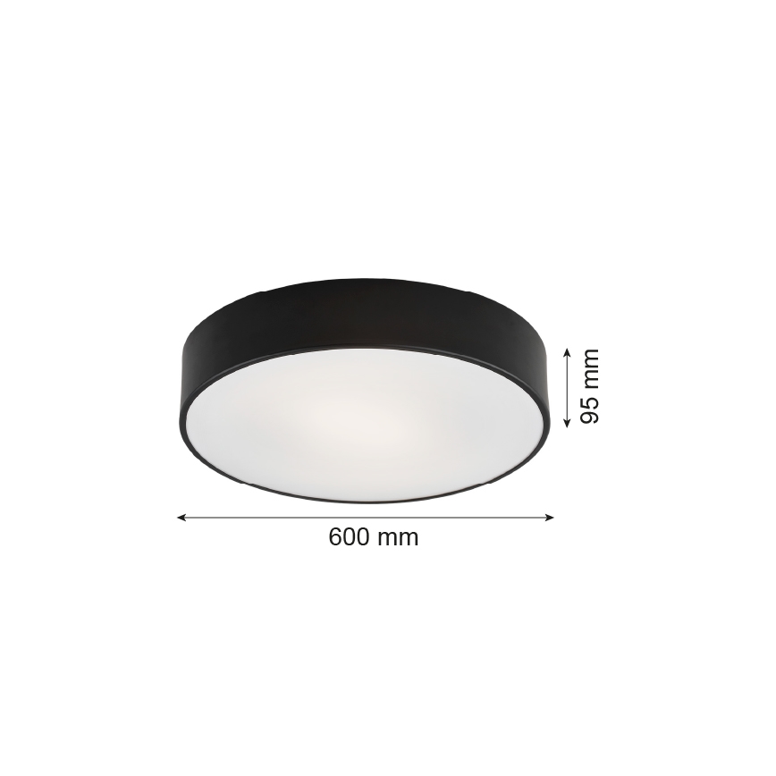 Argon 2084 - Plafón DARLING 5xE27/15W/230V negro