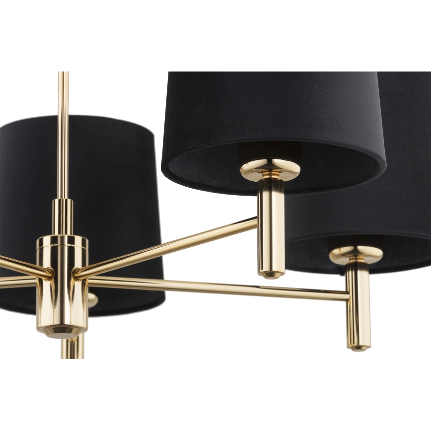 Argon 2107 - Lámpara de araña PONTE 5xE27/15W/230V bronce/negro