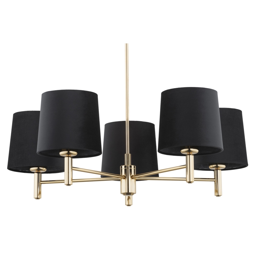 Argon 2107 - Lámpara de araña PONTE 5xE27/15W/230V bronce/negro