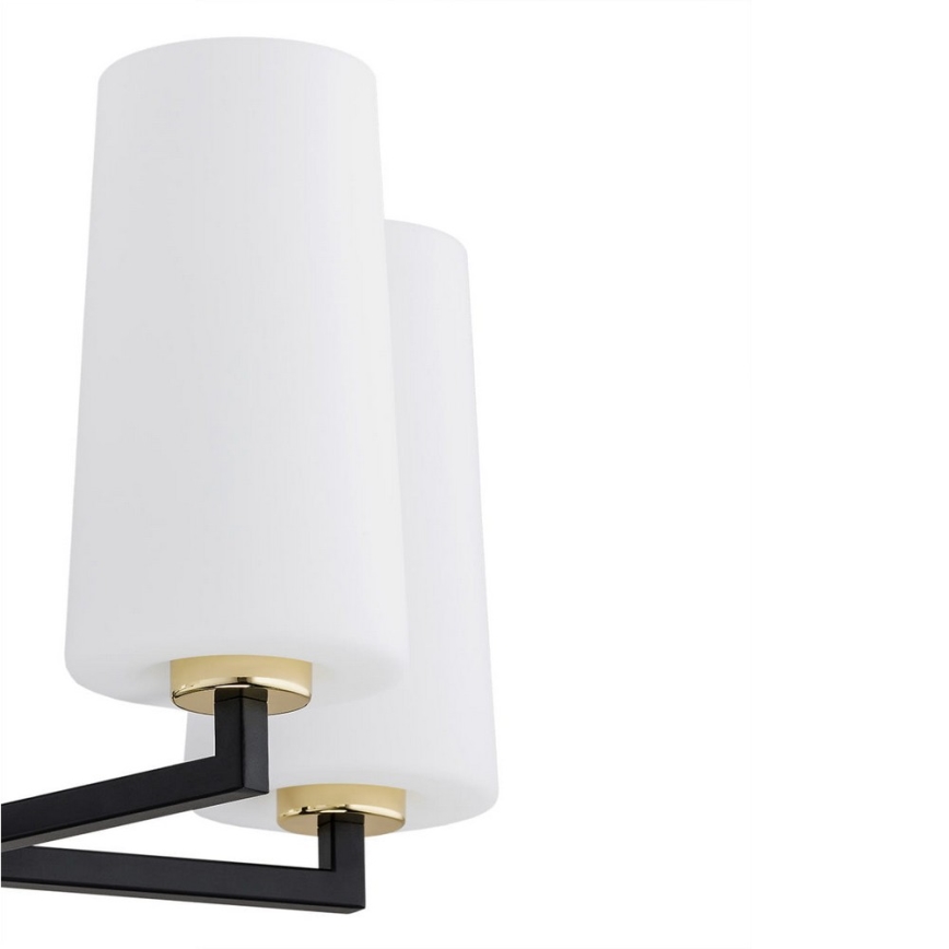 Argon 2114 - Lámpara colgante CAMELOT PLUS 5xE27/15W/230V negro/blanco/dorado