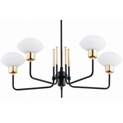 Argon 2128 - Lámpara de techo sobre poste RAVELLO 5xE14/15W/230V negro/dorado