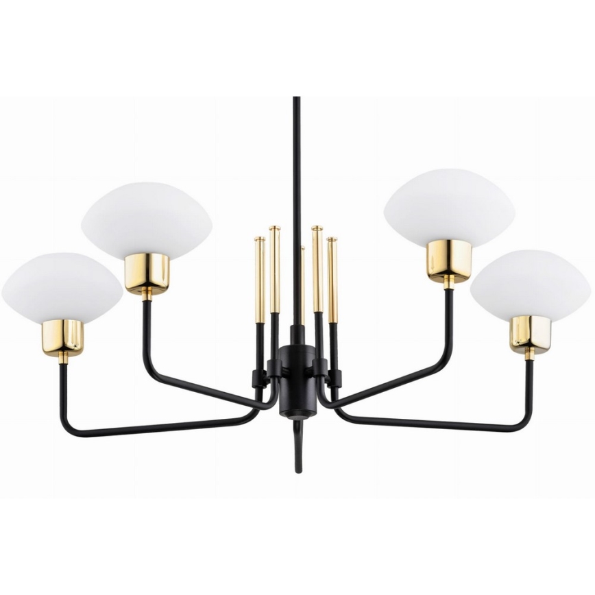 Argon 2128 - Lámpara de techo sobre poste RAVELLO 5xE14/15W/230V negro/dorado