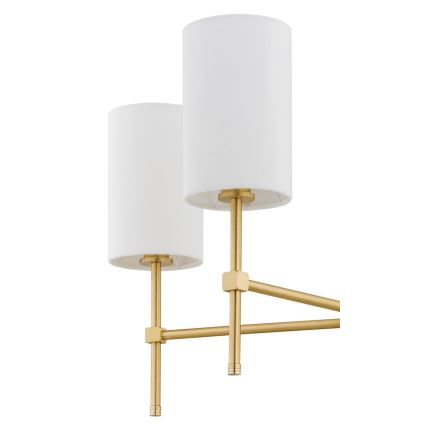 Argon 2134 - Lámpara colgante ABRUZZO 5xE14/15W/230V latón/blanco