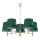 Argon 2145 - Lámpara colgante PONTE 5xE27/15W/230V verde/latón