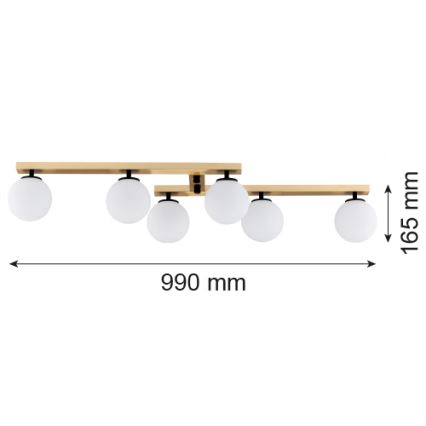 Argon 2544 - Lámpara de suspensión FREEMONT 6xE14/7W/230V