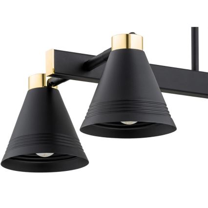 Argon 2552 - Lámpara colgante AVALONE 6xE27/15W/230V negro/dorado