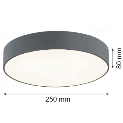 Argon 3080 - Lámpara de techo DARLING 2xE27/15W/230V diámetro 25 cm gris