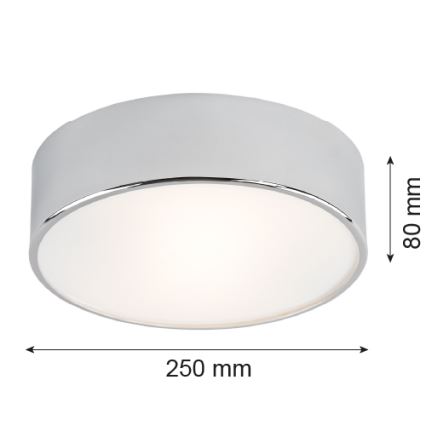 Argon 3083 - Lámpara de techo DARLING 2xE27/15W/230V diámetro 25 cm plata