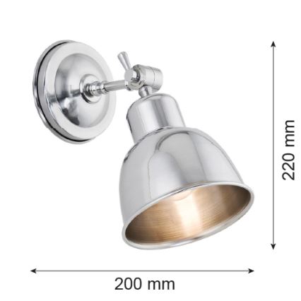 Argon 3172 - Aplique EUFRAT 1xE27/60W/230V