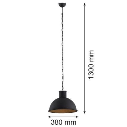 Argon 3191 - Lámpara colgante EUFRAT 1xE27/60W/230V
