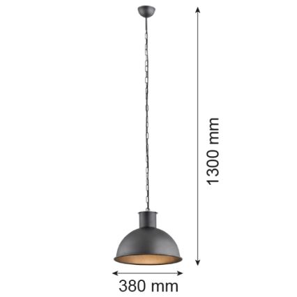 Argon 3192 - Lámpara colgante EUFRAT 1xE27/60W/230V