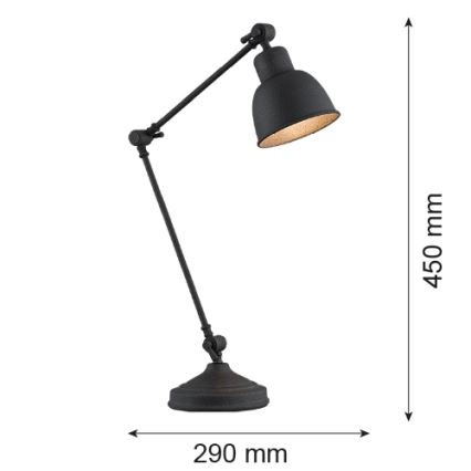 Argon 3197 - Lámpara de mesa EUFRAT 1xE27/15W/230V