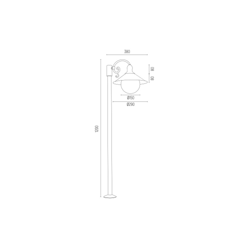 Argón 3284 - Lámpara exterior ERBA BIS 1xE27/15W/230V