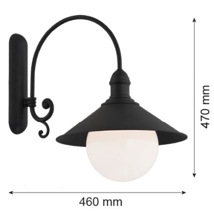 Argon 3286 - Aplique ERBA BIS 1xE27/60W/230V