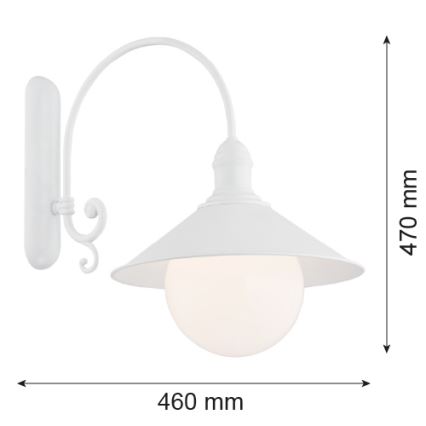 Argon 3297 - Aplique ERBA BIS 1xE27/60W/230V