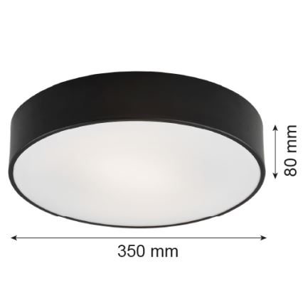 Argon 3570 - Plafón LED DARLING LED/25W/230V ø 35 cm negro