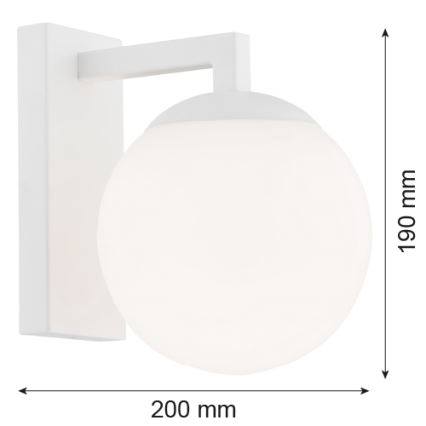 Argon 3733 - Aplique ASPEN 1xE27/15W/230V blanco