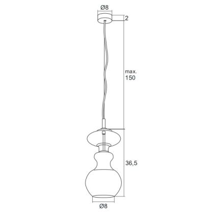 Argon 3800 - Lámpara LED colgante MODENA LED/8W/230V