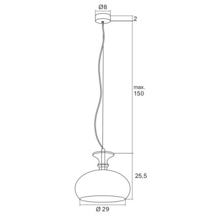 Argon 3805 - Lámpara LED colgante GROSSETO LED/8W/230V
