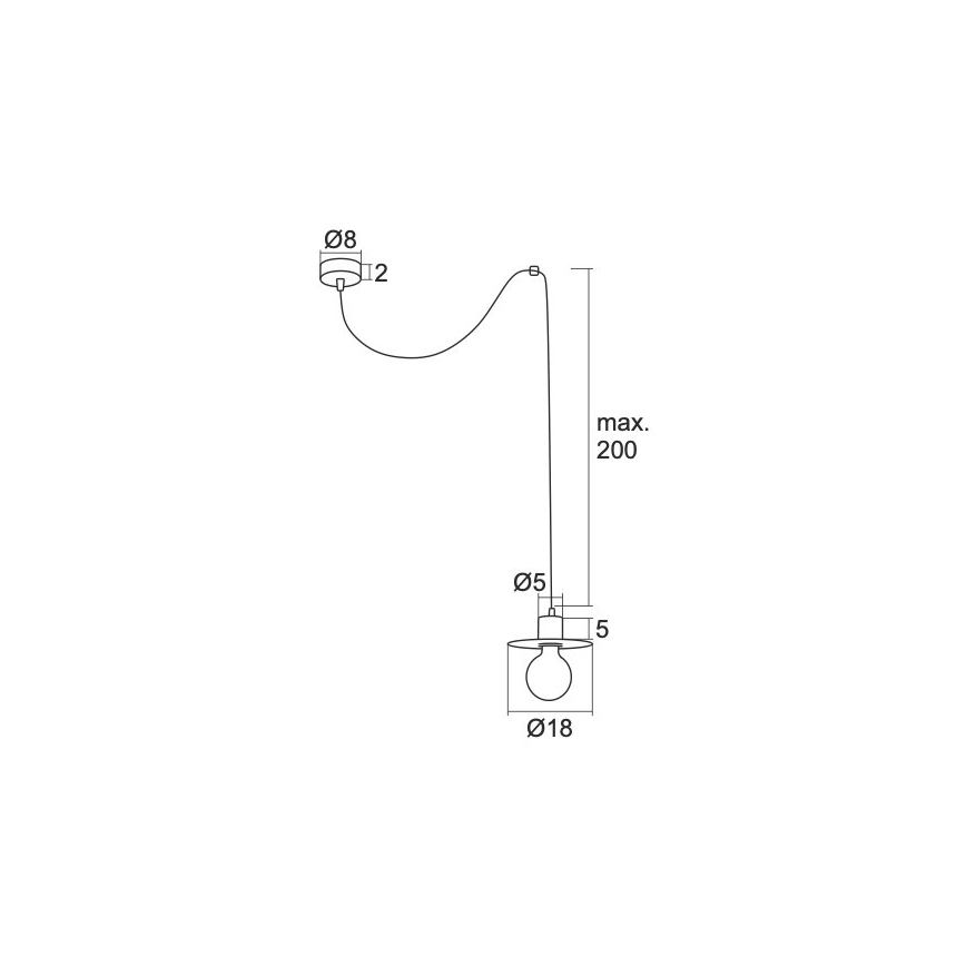 Argon 3834 - Lámpara colgante CORSO 1xE27/15W/230V blanco