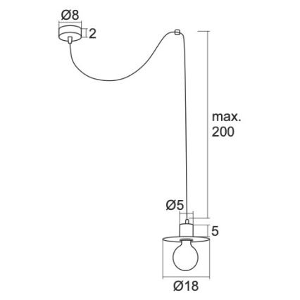 Argon 3836 - Lámpara colgante CORSO 1xE27/15W/230V cromo brillante