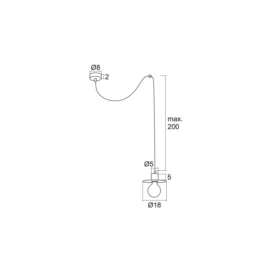 Argon 3836 - Lámpara colgante CORSO 1xE27/15W/230V cromo brillante