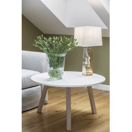 Argon 3840 - Lámpara de mesa LILLE 1xE27/15W/230V blanco