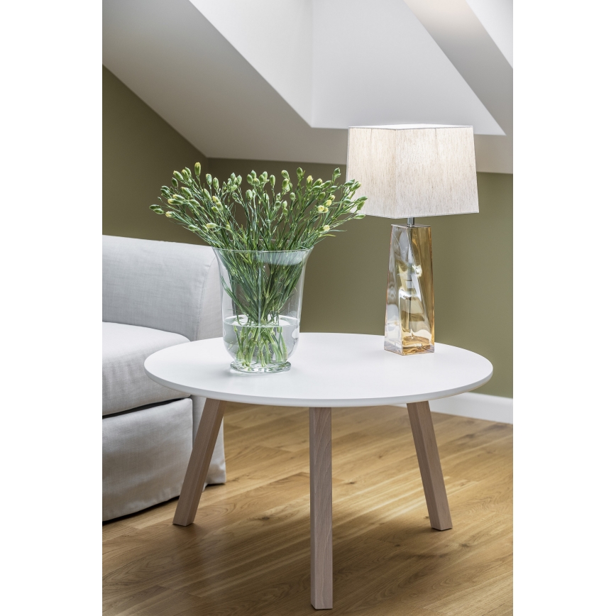 Argon 3840 - Lámpara de mesa LILLE 1xE27/15W/230V blanco