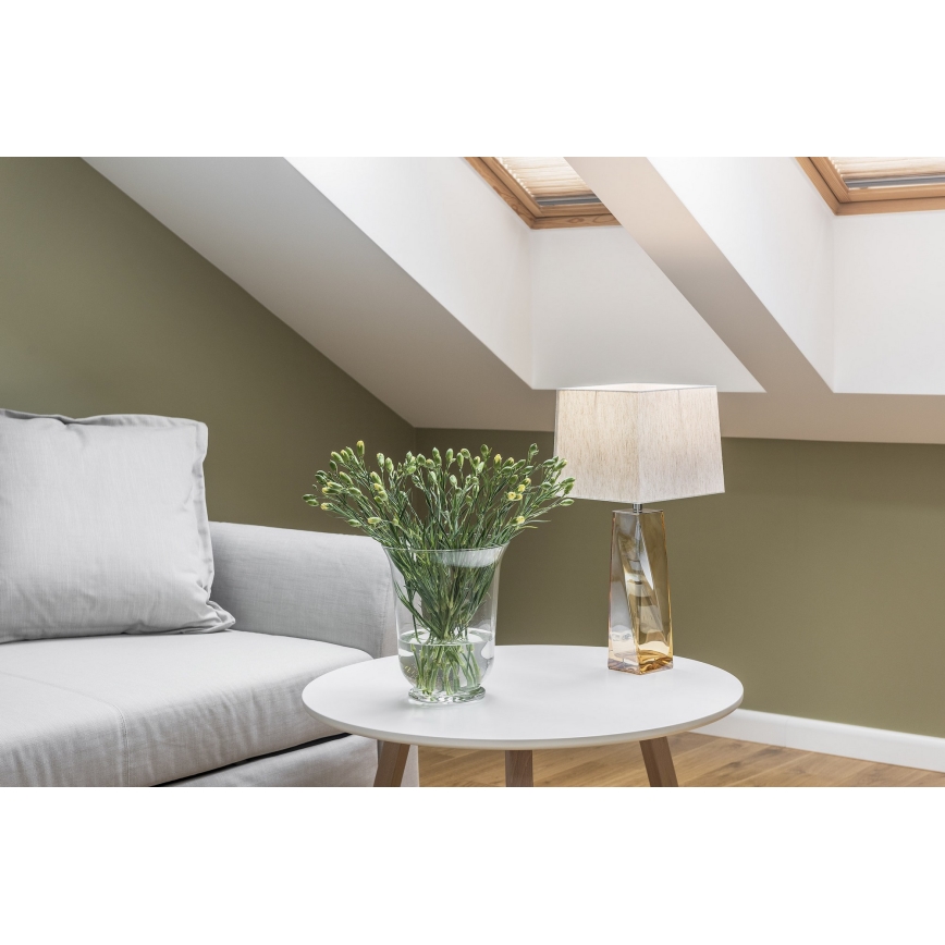 Argon 3840 - Lámpara de mesa LILLE 1xE27/15W/230V blanco