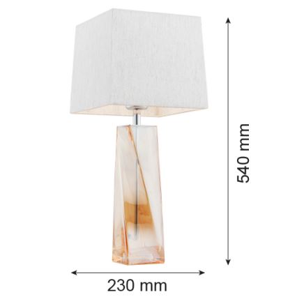 Argon 3840 - Lámpara de mesa LILLE 1xE27/15W/230V blanco