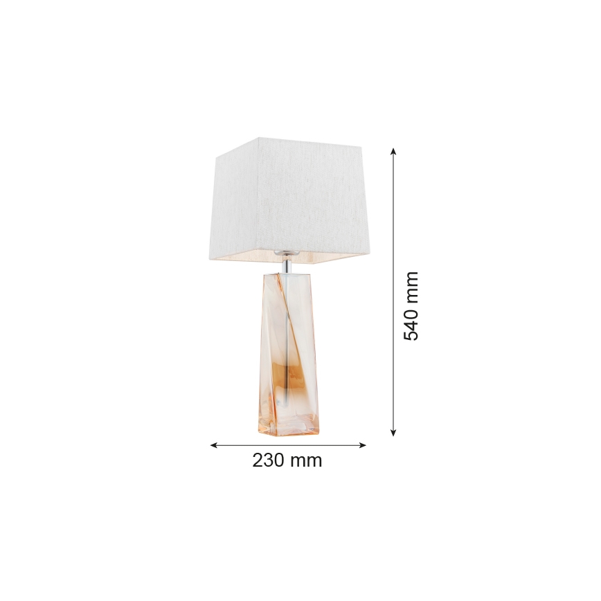 Argon 3840 - Lámpara de mesa LILLE 1xE27/15W/230V blanco