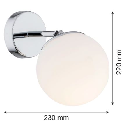 Argon 3988 - Aplique SATELITE 1xE27/15W/230V cromo brillante