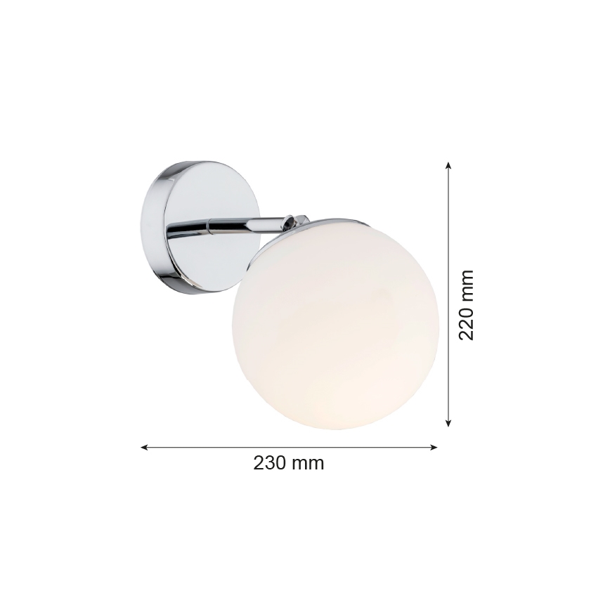 Argon 3988 - Aplique SATELITE 1xE27/15W/230V cromo brillante