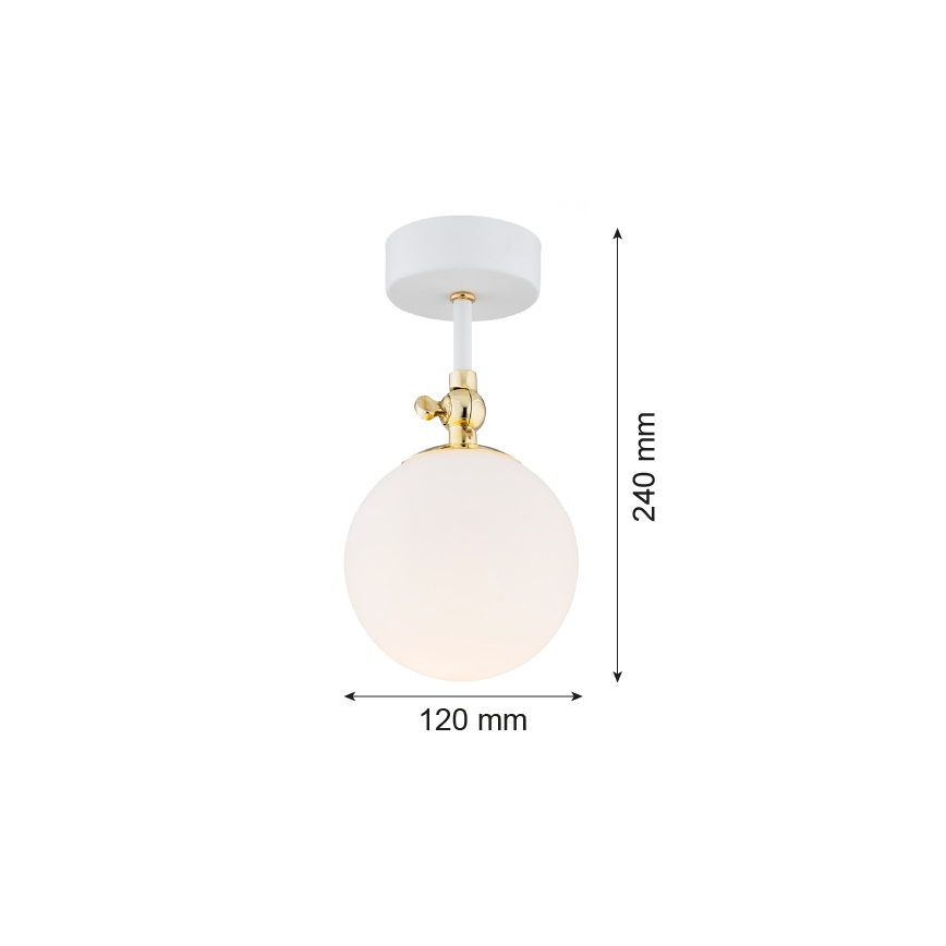 Argon 4002 - Lámpara de techo para el baño LATINA 1xE14/7W/230V IP44 blanco/dorado