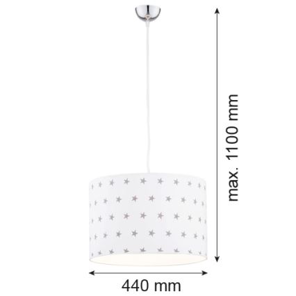 Argon 4133 - Lámpara colgante MAGIC 1xE27/15W/230V blanco