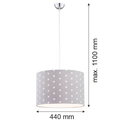 Argon 4134 - Lámpara colgante MAGIC 1xE27/15W/230V gris/blanco