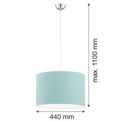 Argon 4135 - Lámpara colgante MAGIC 1xE27/15W/230V turquesa