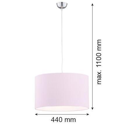 Argon 4136 - Lámpara colgante MAGIC 1xE27/15W/230V rosa