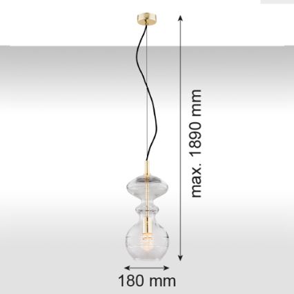 Argon 4203 - Lámpara colgante BILBAO 1xE27/15W/230V