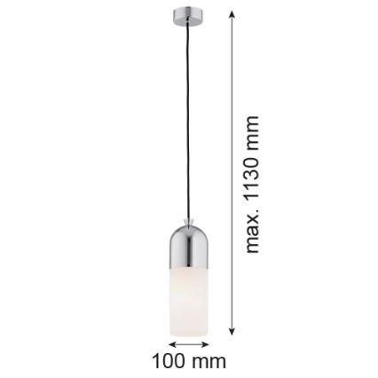 Argon 4211 - Lámpara colgante BURGOS 1xE27/15W/230V cromo brillante