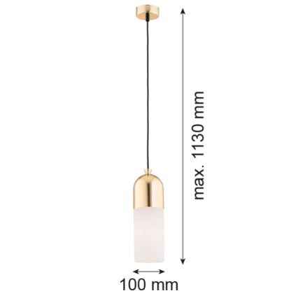 Argon 4212 - Lámpara colgante de cable BURGOS 1xE27/15W/230V cobre